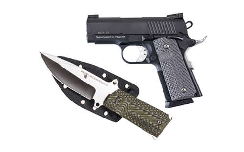 Handguns Magnum Research 1911U 45ACP DE 1911 45ACP 3" 6RD BLK FS W/ KNIFE • Model: 1911U